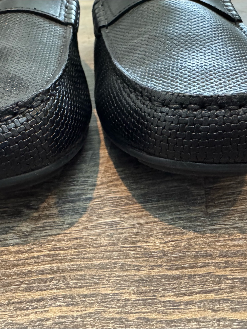 Florsheim Black Perforated Penny Loafers - Picture 8 of 13